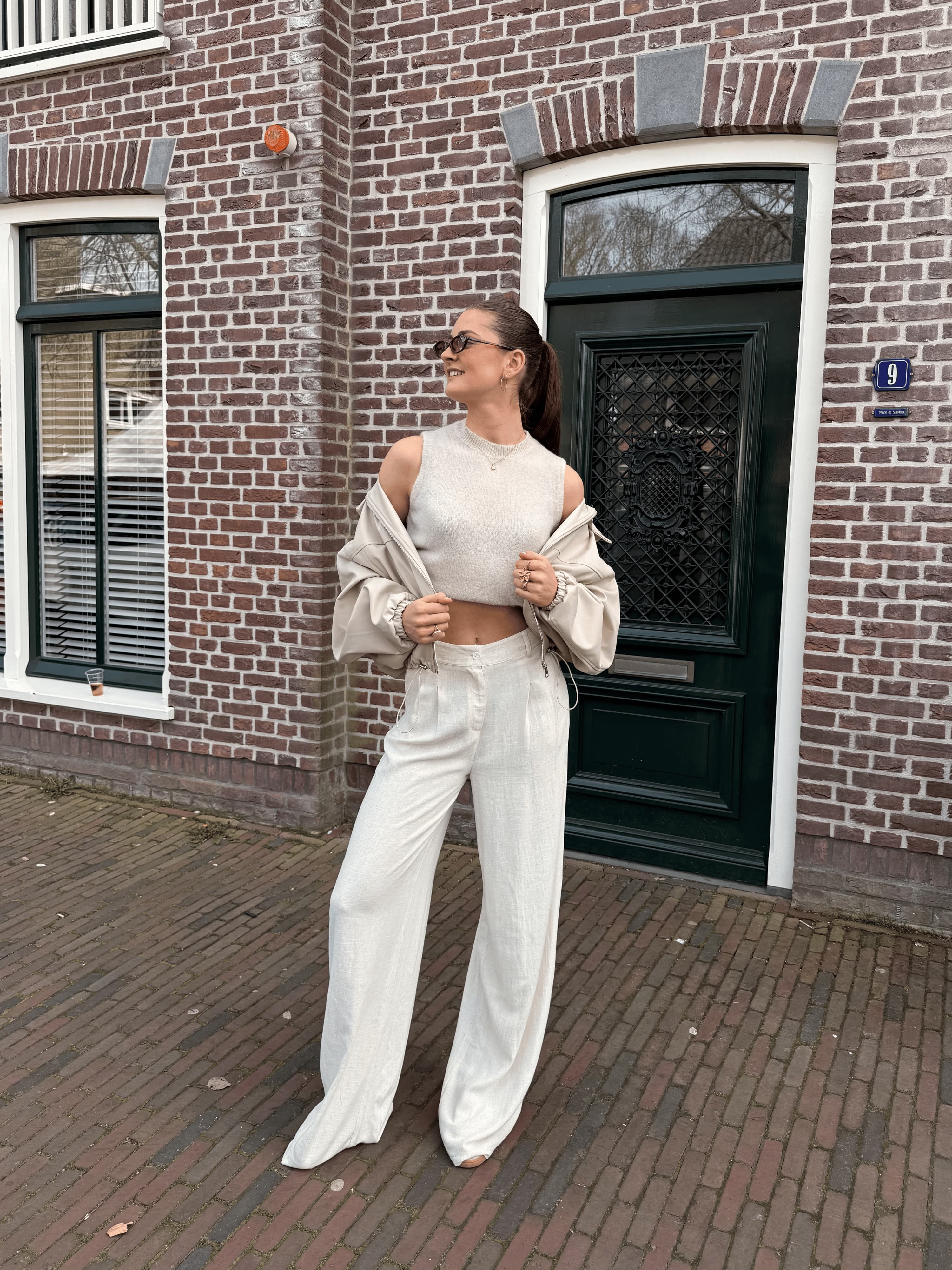 Maryn pants | Linnen | Beige | Tall - Image 2