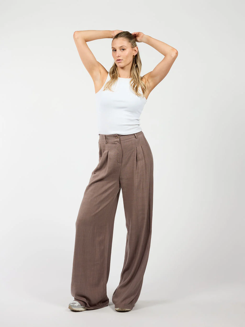 Maryn pants | Linnen | Taupe | Tall - Image 3