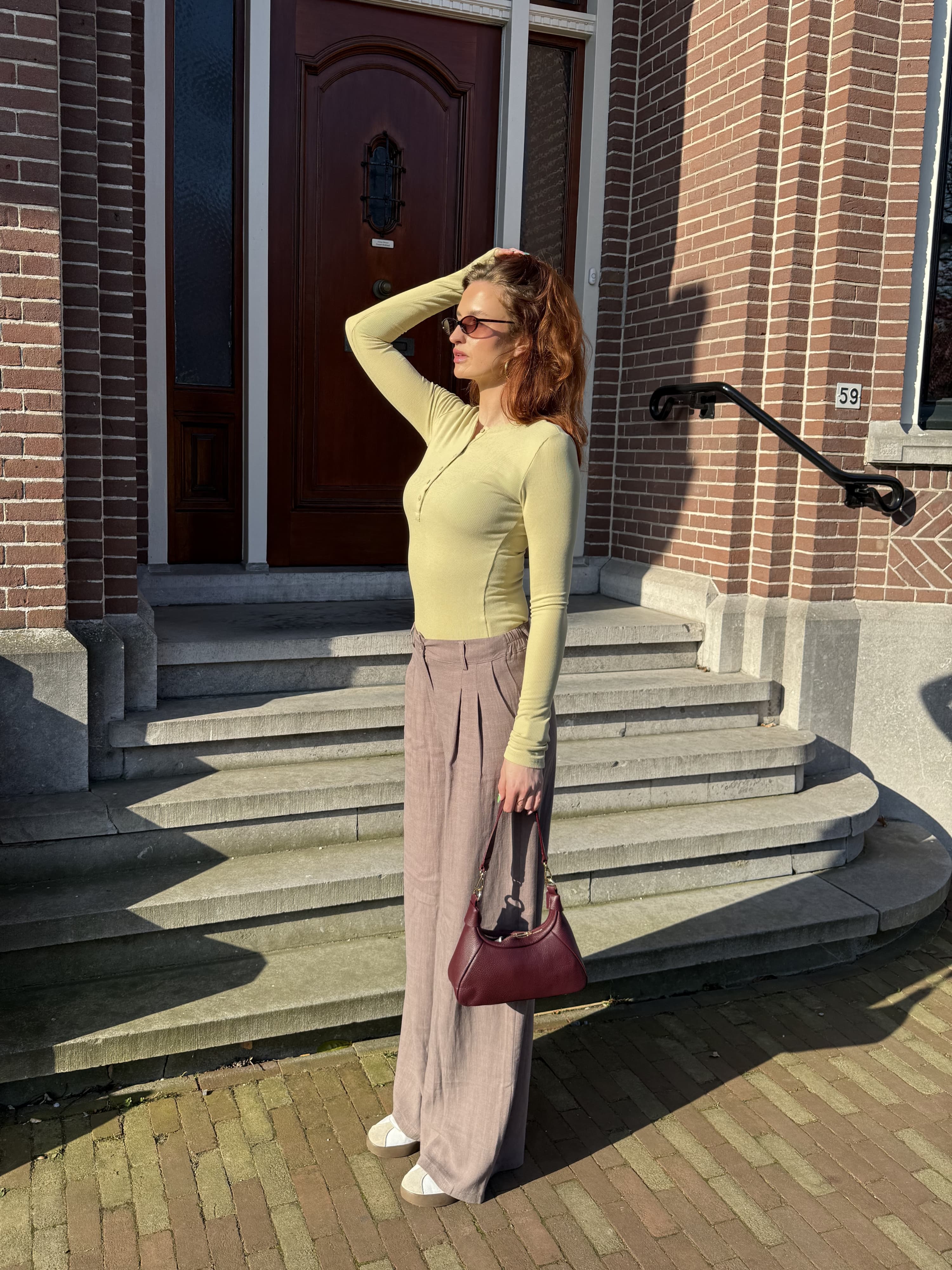 Maryn pants | Linnen | Taupe | Tall - Image 7