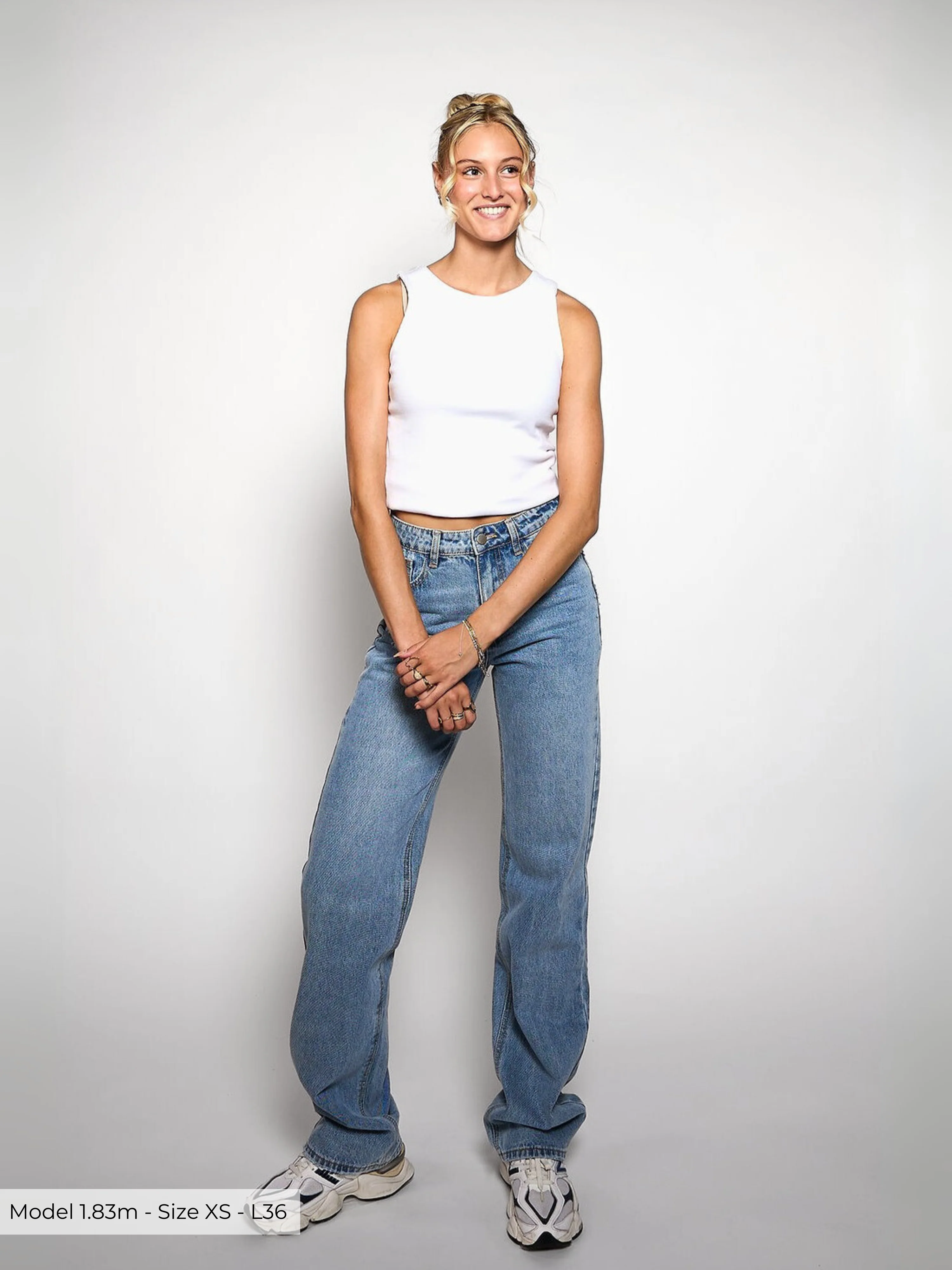 May Wide Leg Jeans | Blue | Tall - Image 3