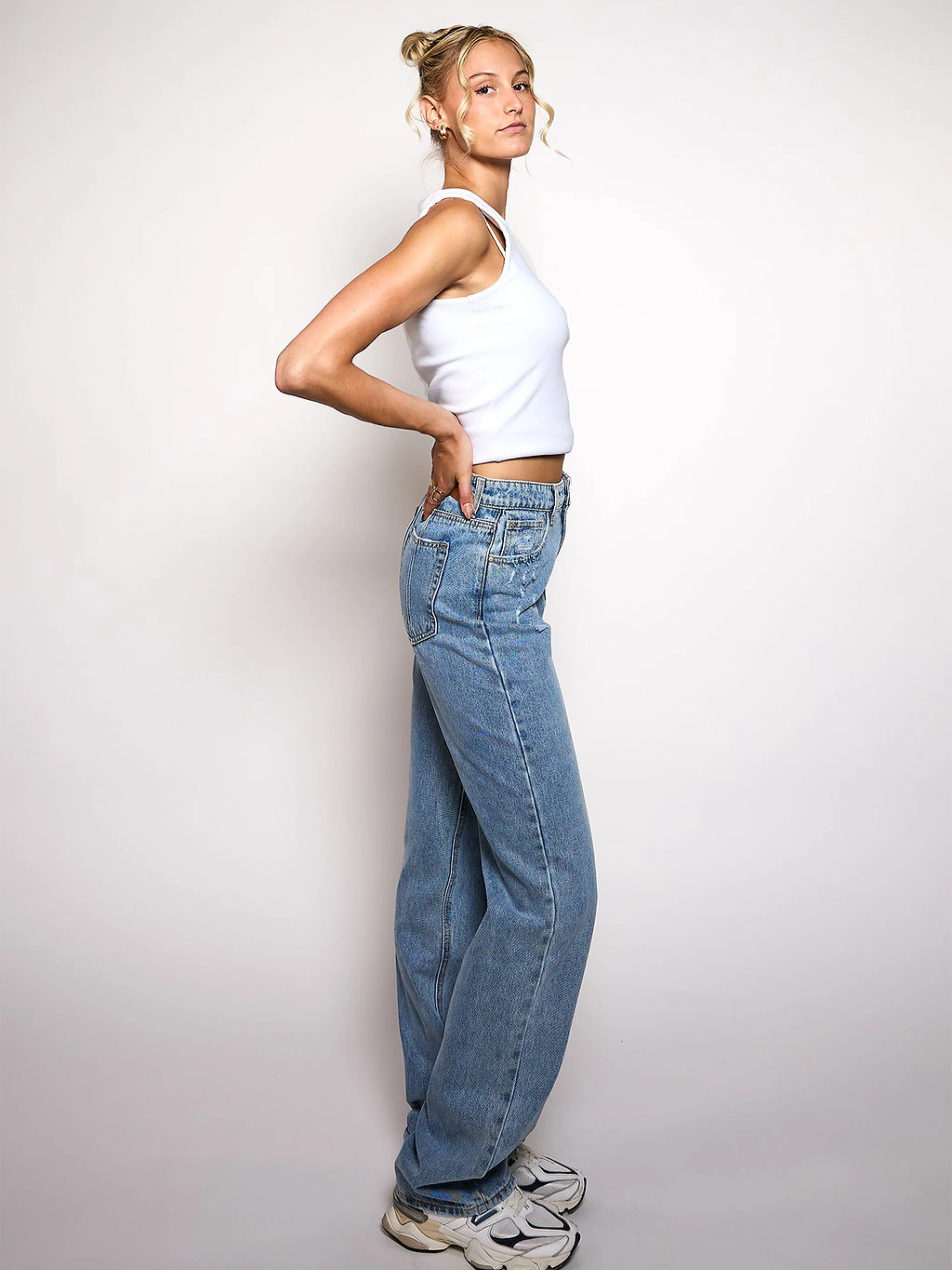 May Wide Leg Jeans | Blue | Tall - Image 4
