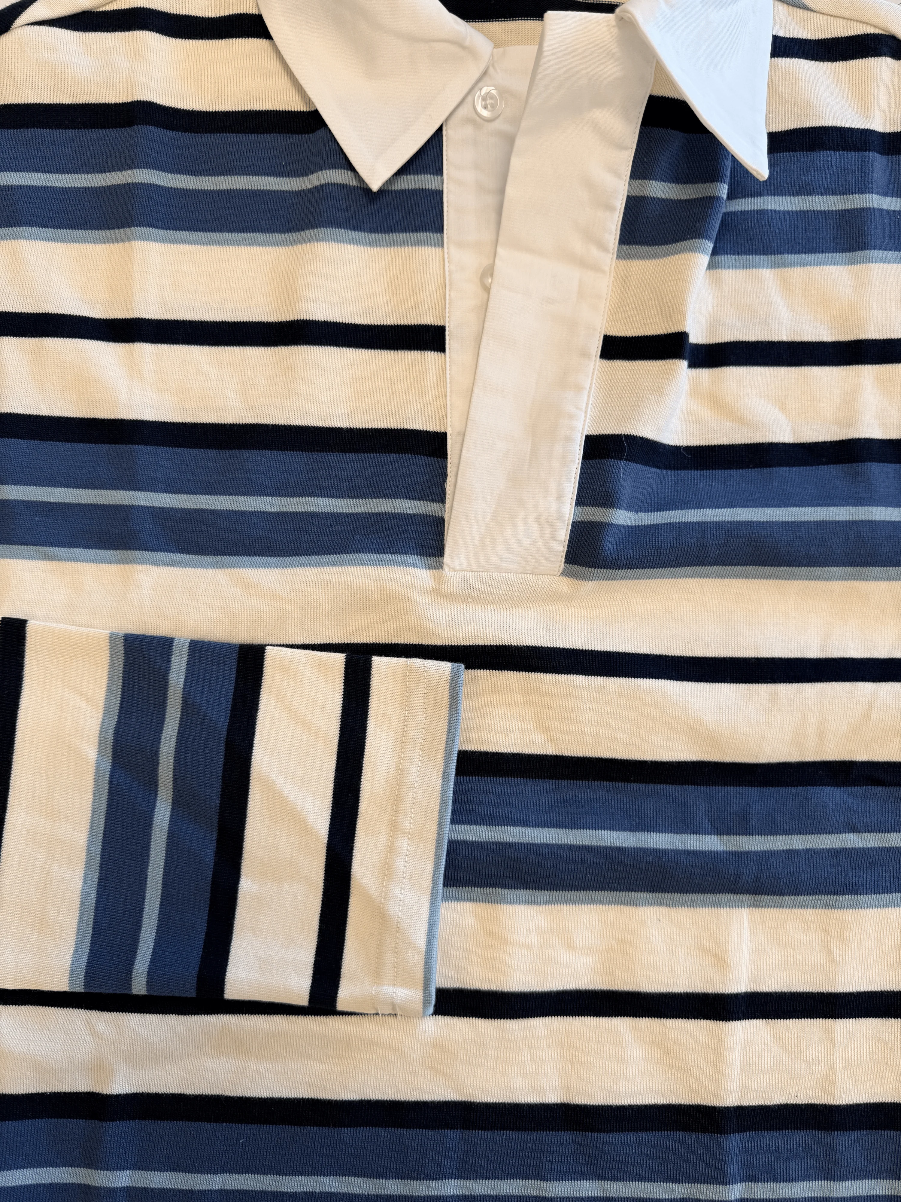 Maya Polo | Gestreept wit blauw | Tall - Image 8