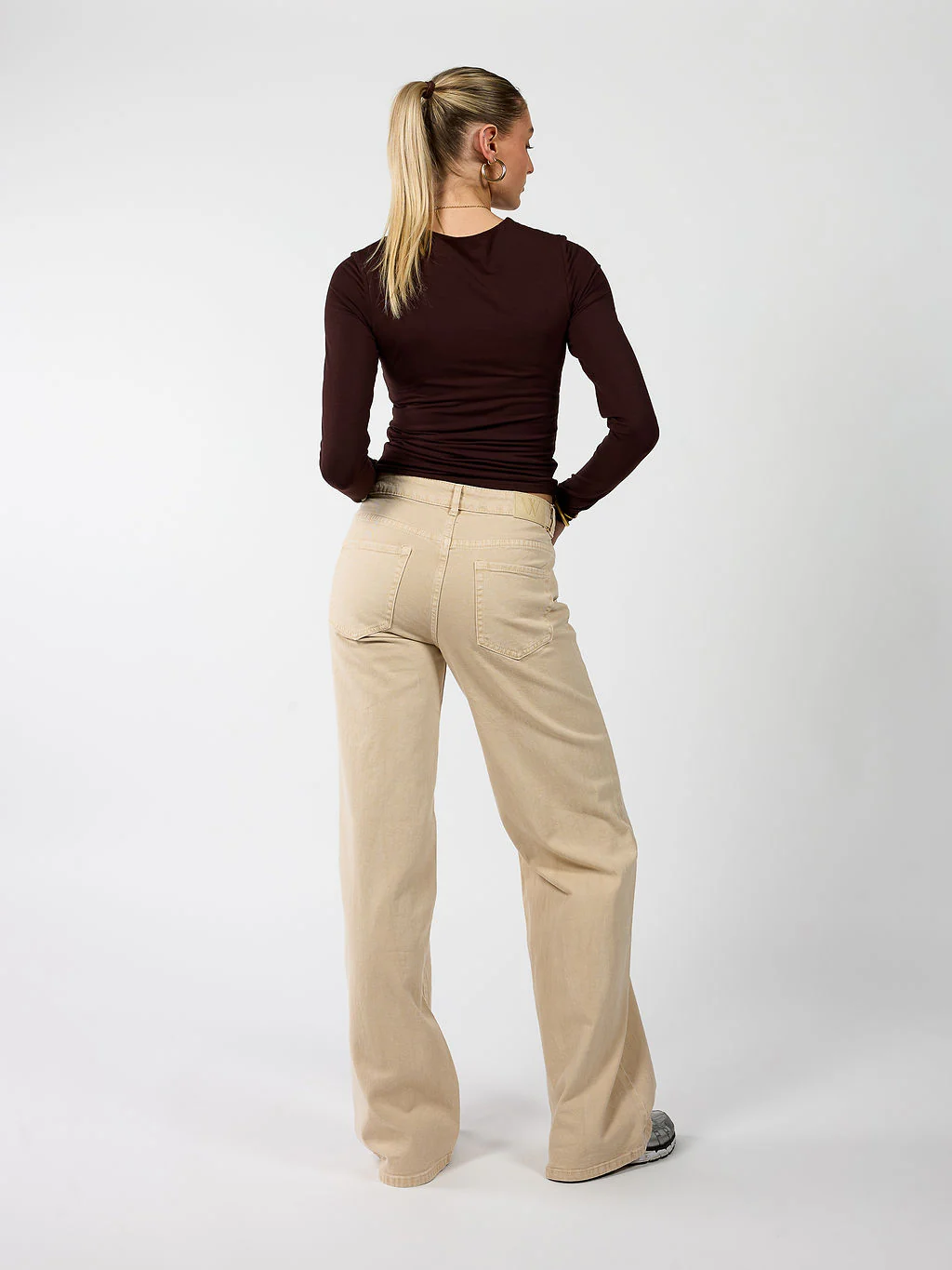 Mira | Super Wide Leg Jeans | Cappuccino | Stretch | Tall - Image 6