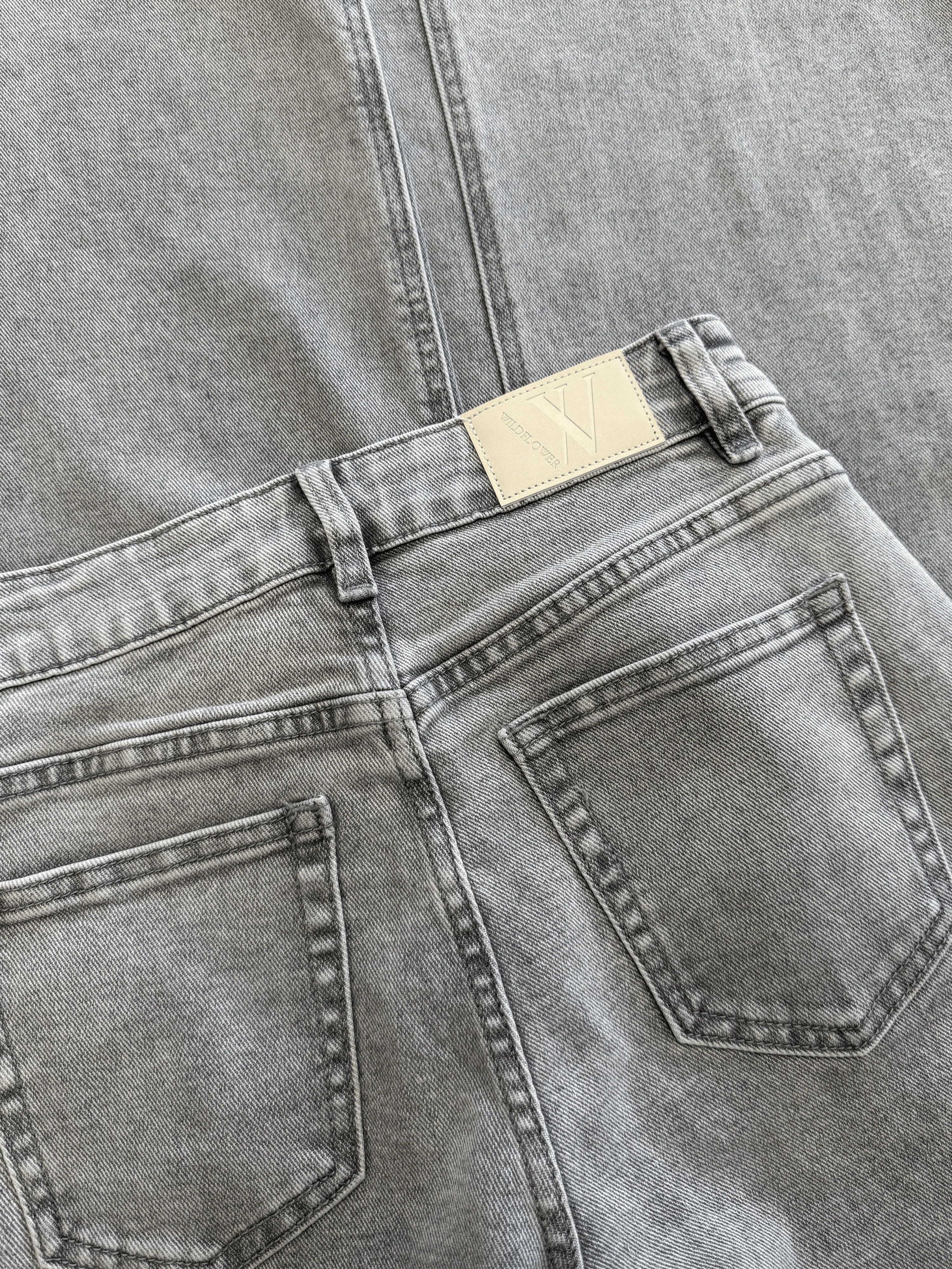 Mira | Super Wide Leg Jeans | Grijs | Stretch | Tall - Image 12