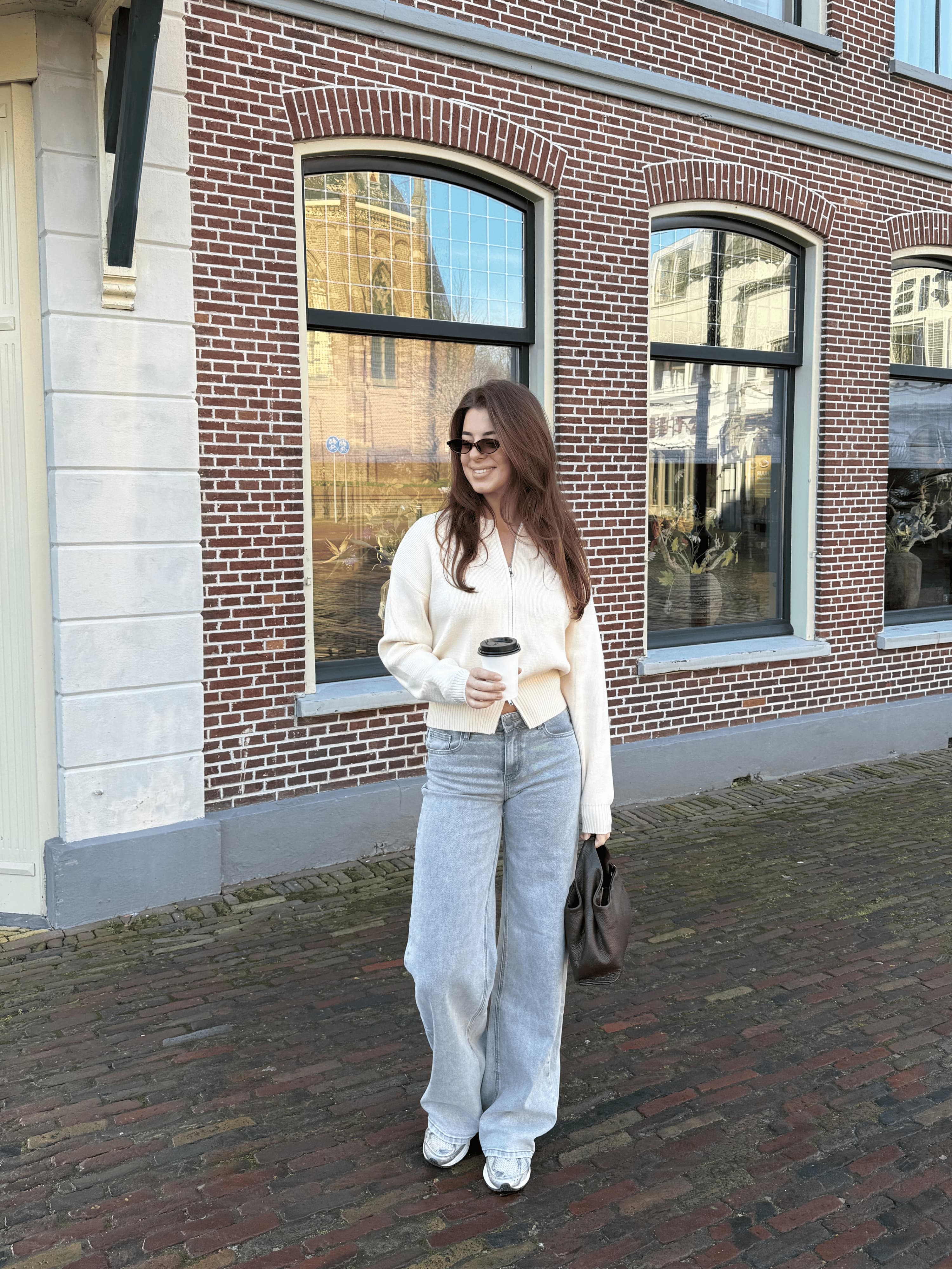 Mira | Super Wide Leg Jeans | Grijs | Stretch | Tall - Image 8