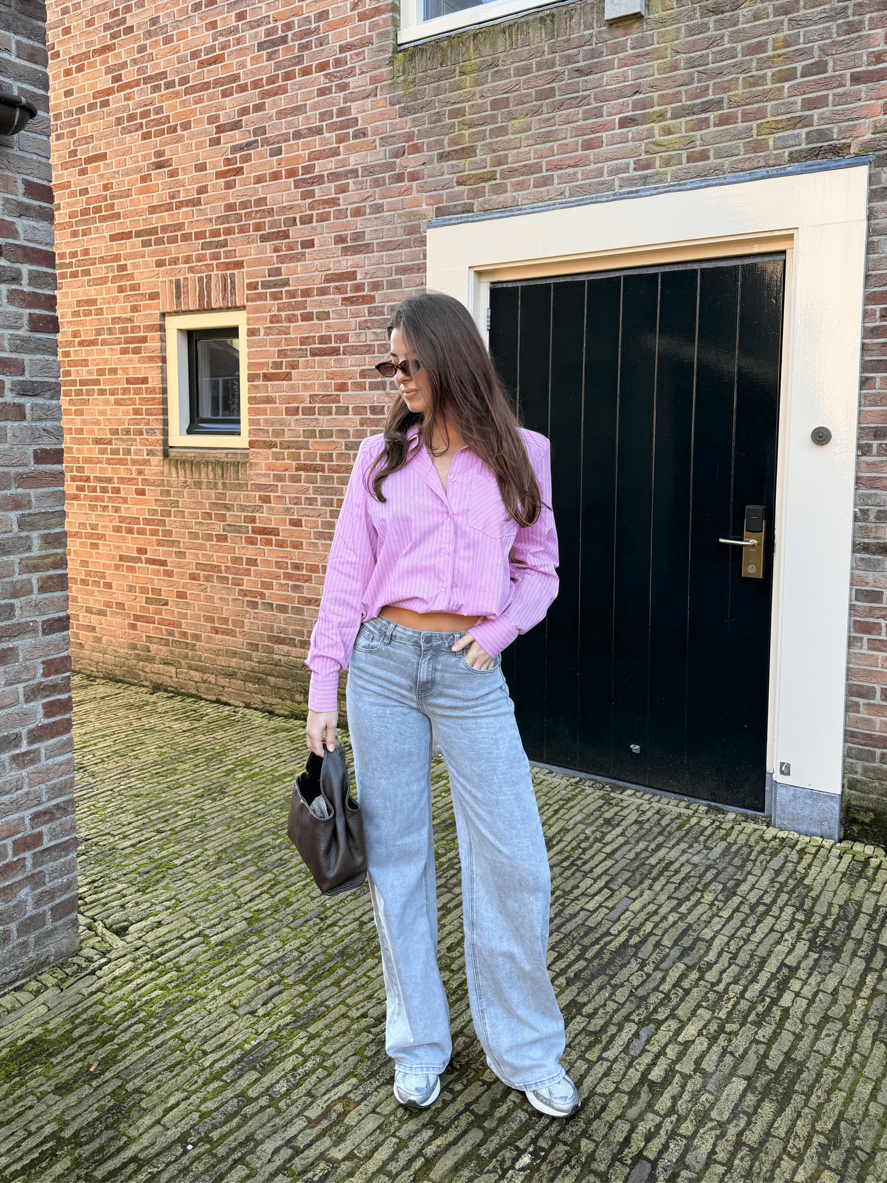Mira | Super Wide Leg Jeans | Grijs | Stretch | Tall - Image 9