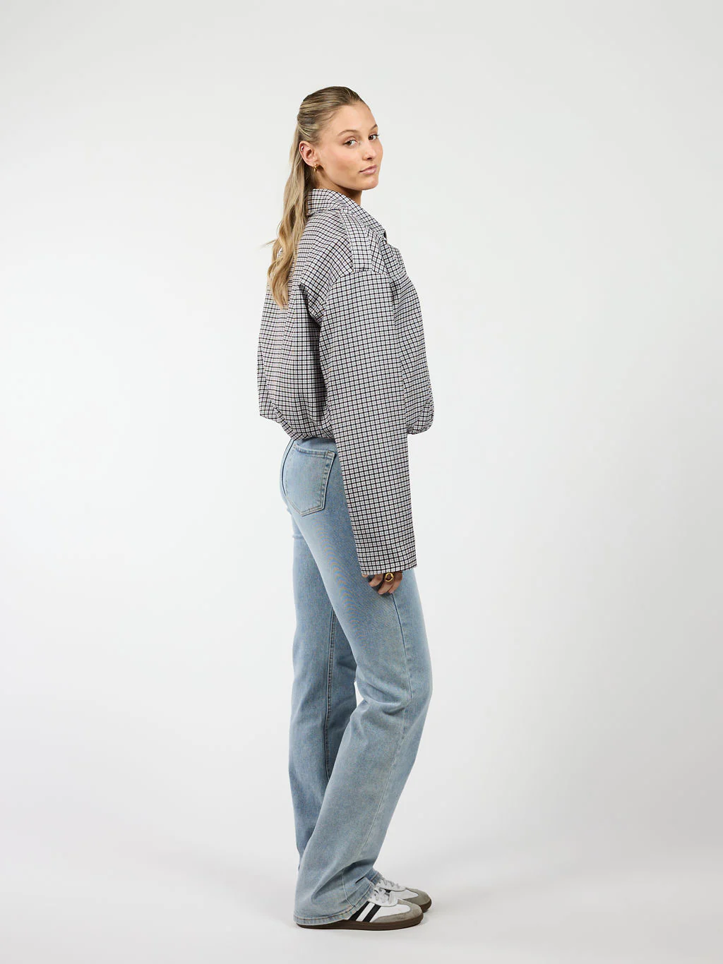 Naya jacket | Geruit zwart | Tall - Image 7