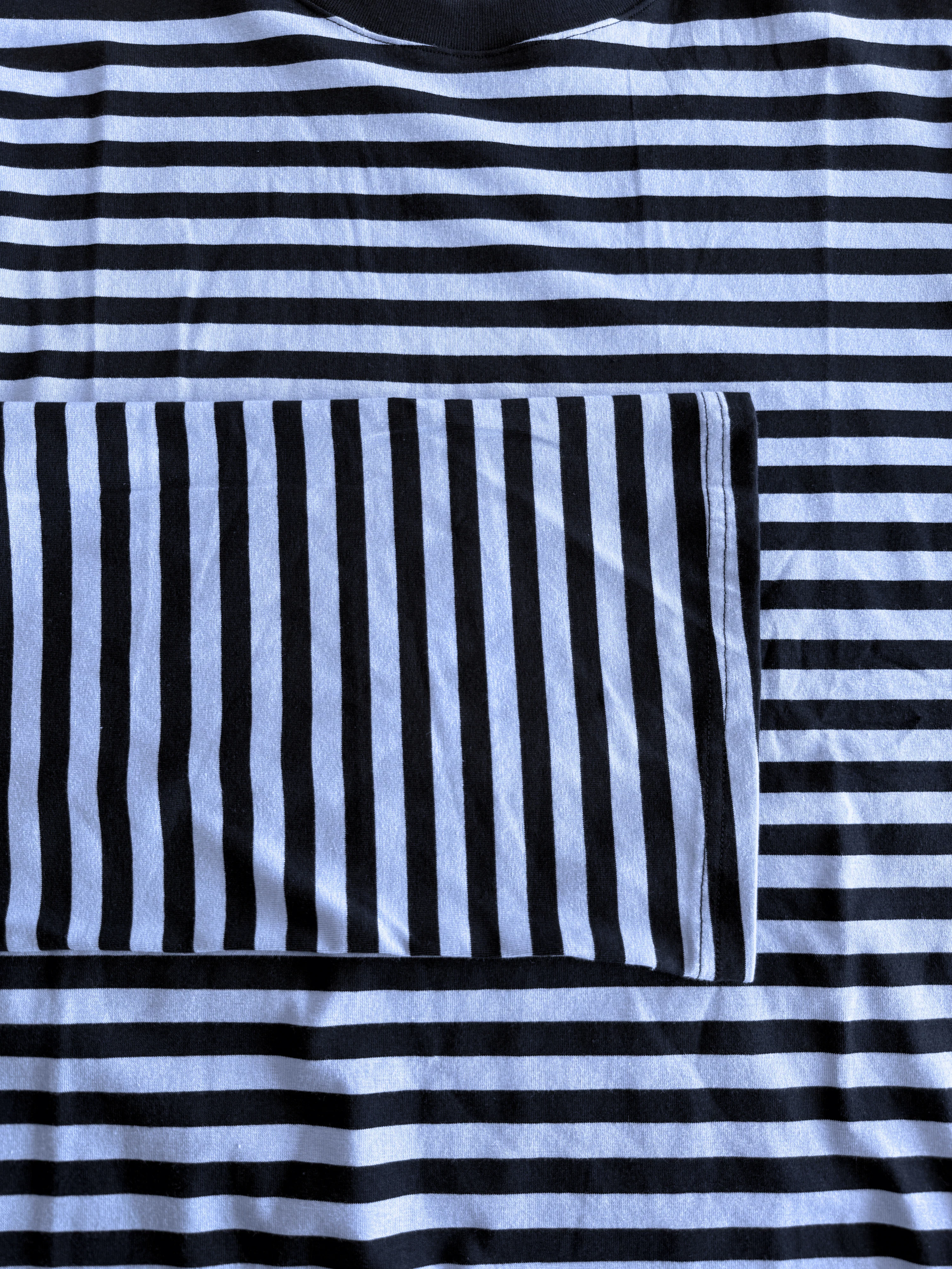 Nine Tee | Wijd uitlopende mouw | Gestreept blauw | Tall - Image 6