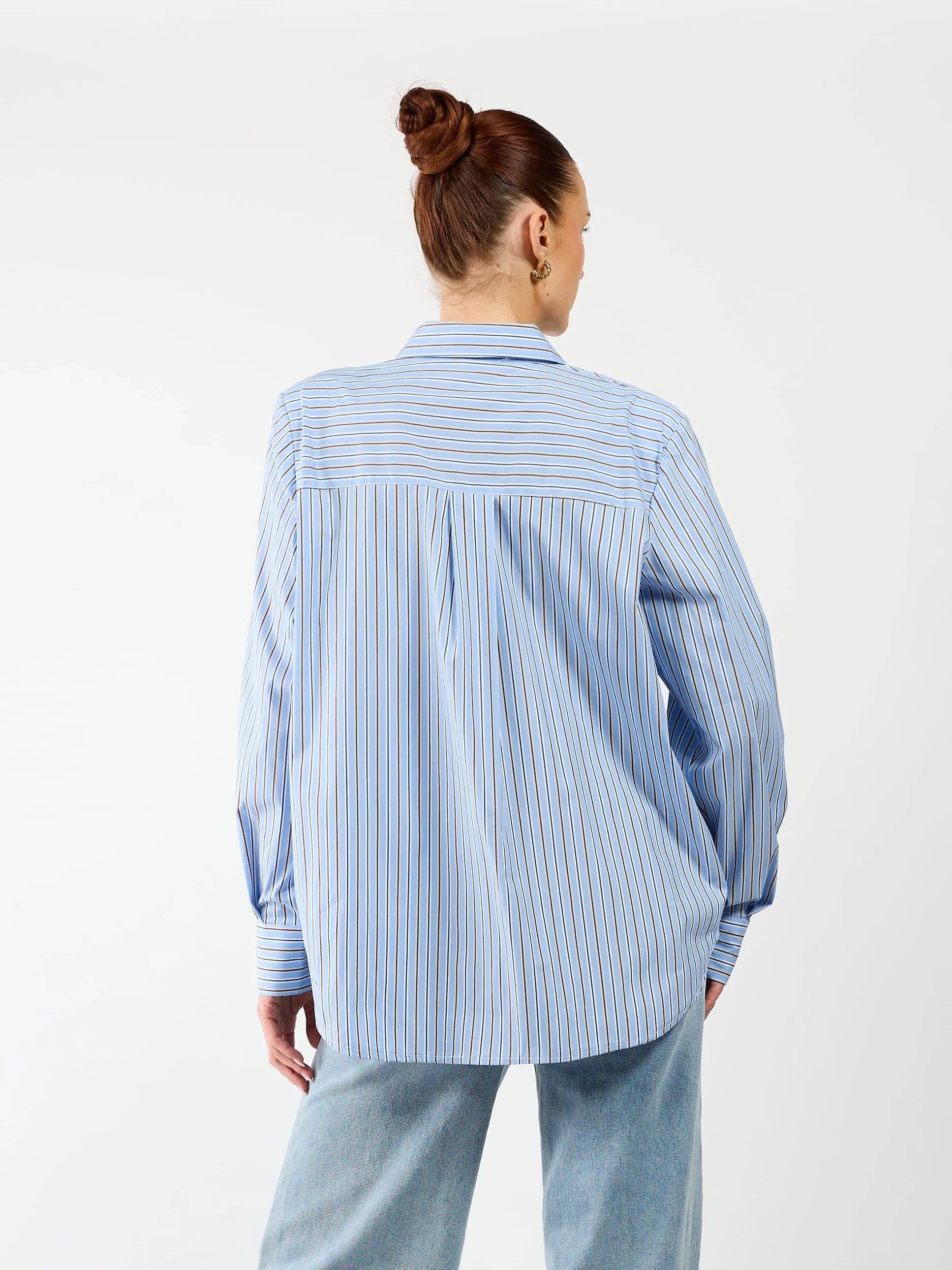 Noah blouse | Blauw gestreept | Tall - Image 4