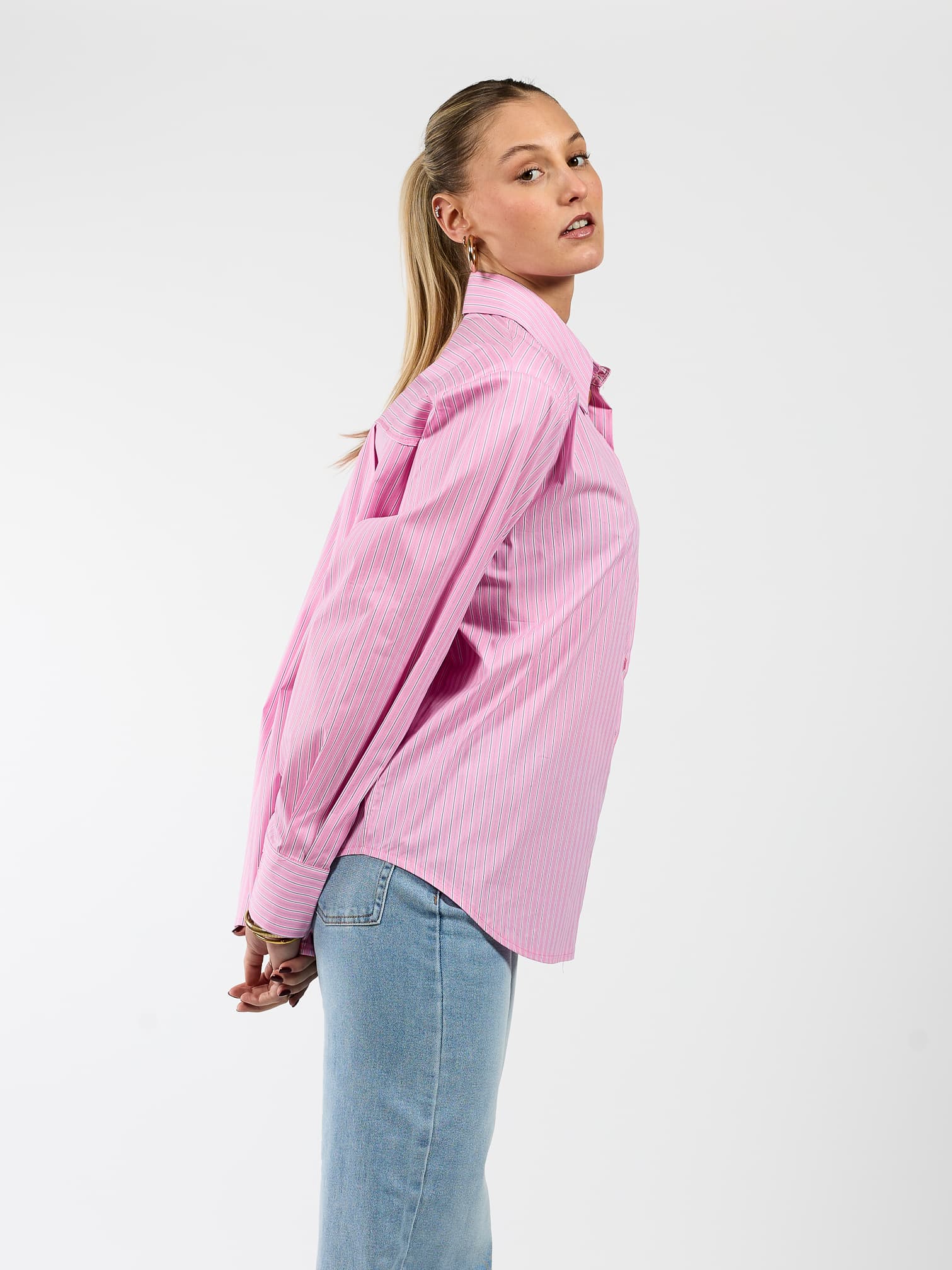 Noah blouse | Roze gestreept | Tall - Image 5