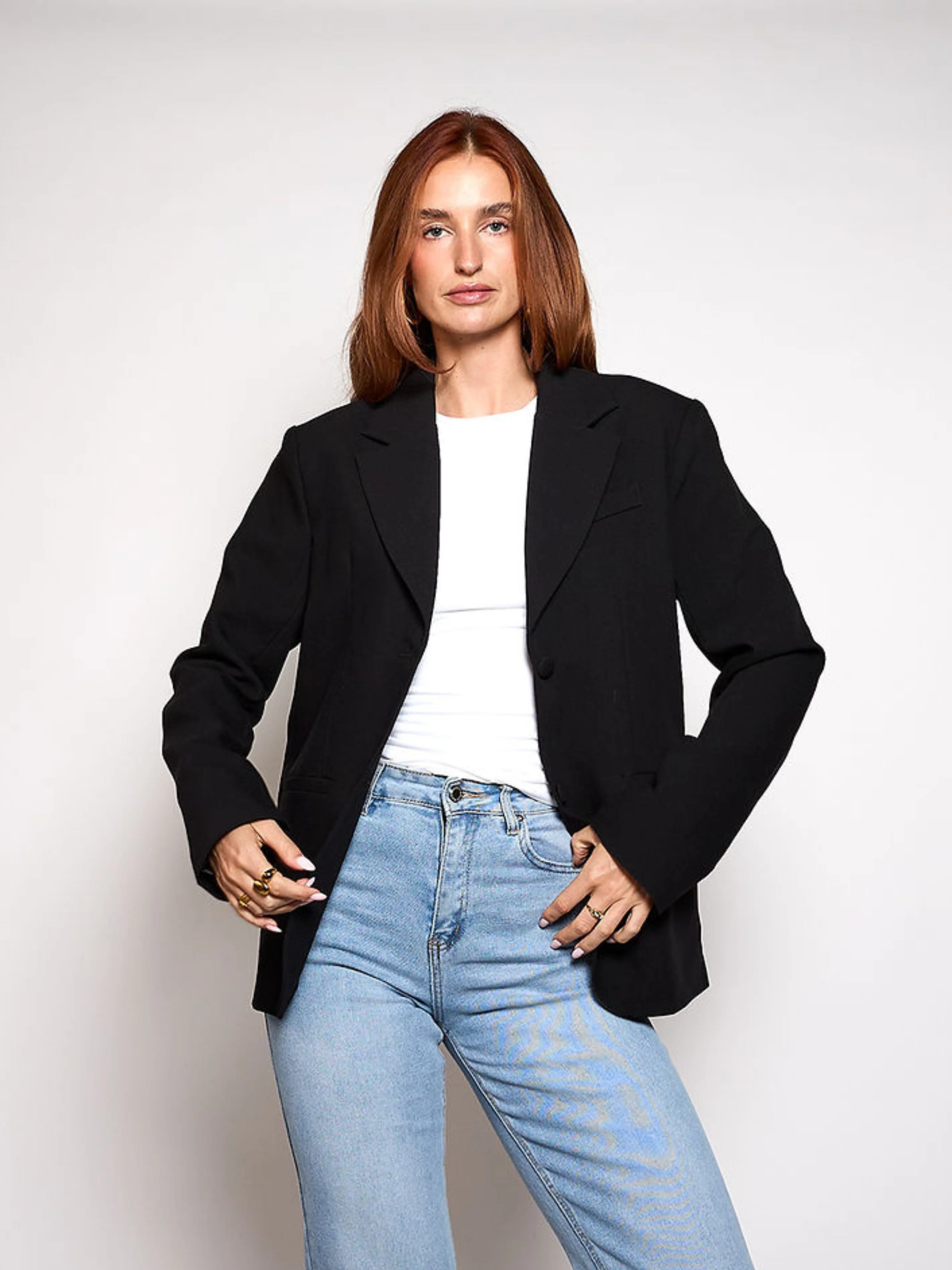 Nova oversized blazer | Zwart | Tall - Image 3