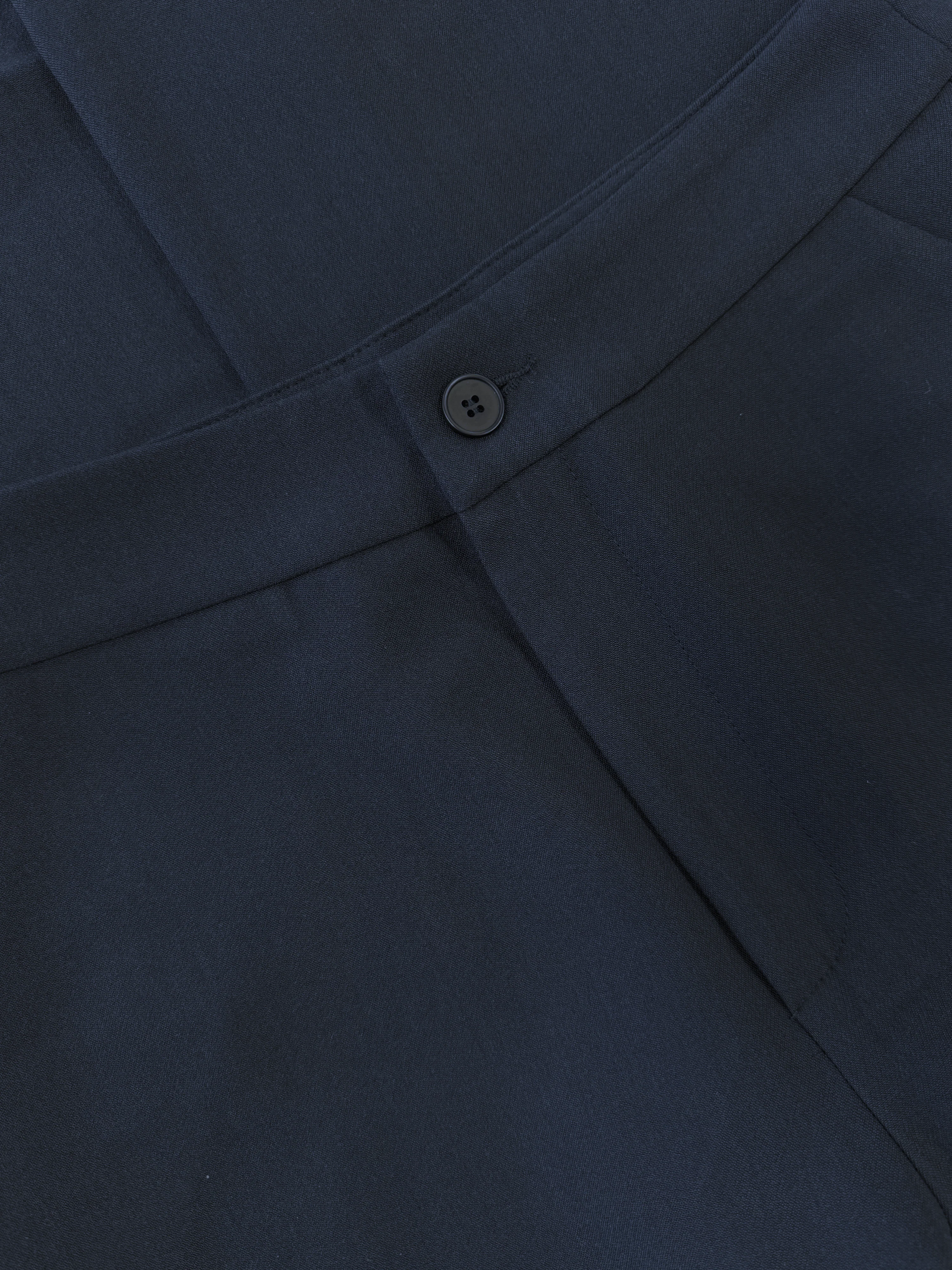 Nova | Wide leg pantalon met knoop | Navy | Tall - Image 5