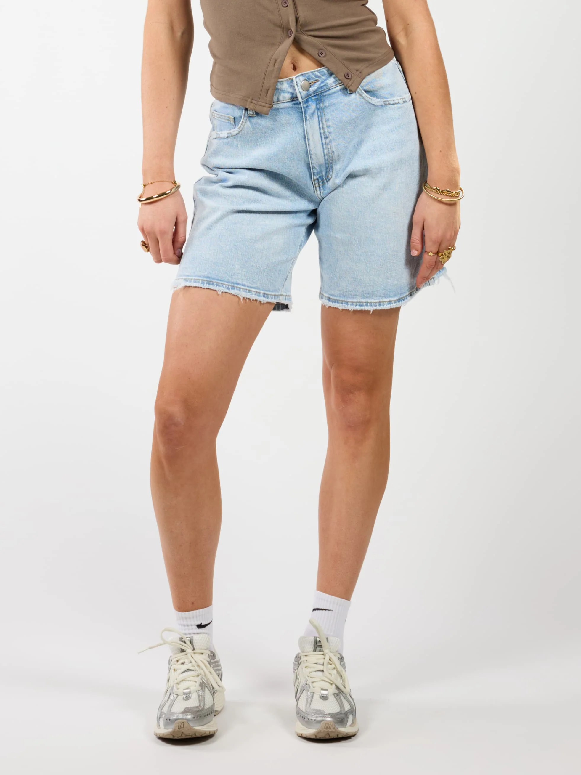 Riva | Denim Short | Lichtblauw | Tall