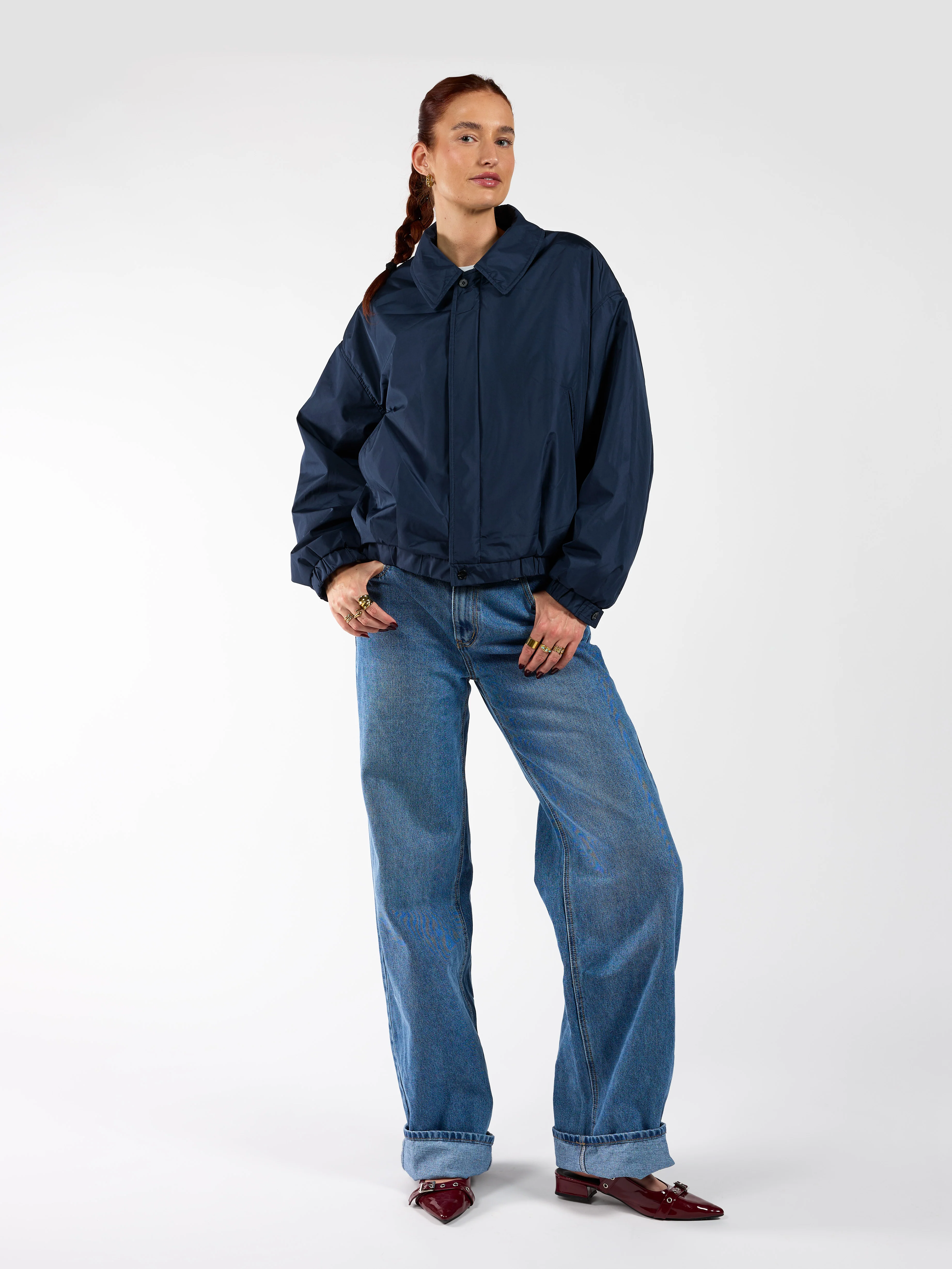 Rose bomber jacket | Navy | Tall - Image 4