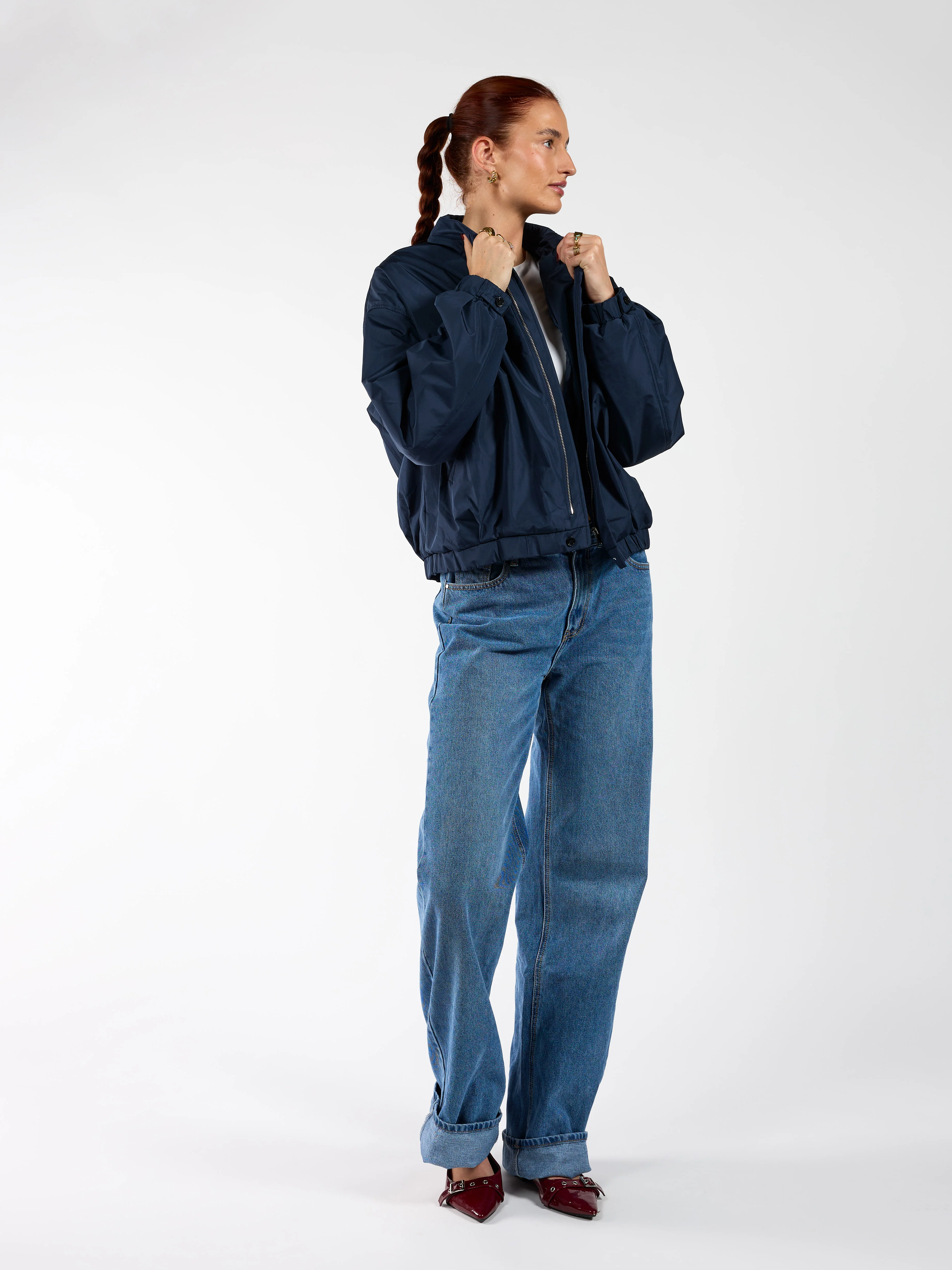 Rose bomber jacket | Navy | Tall - Image 6
