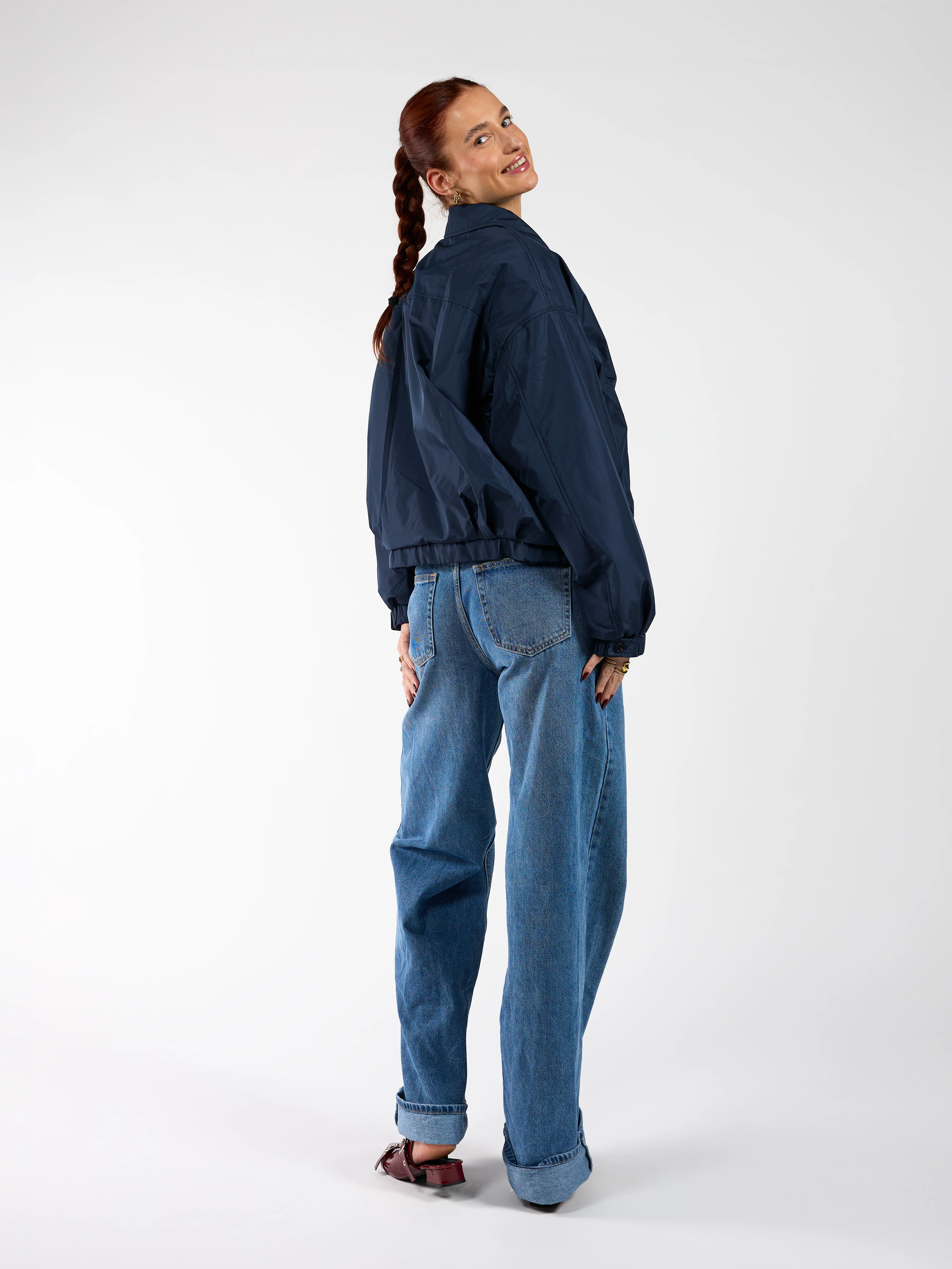 Rose bomber jacket | Navy | Tall - Image 8