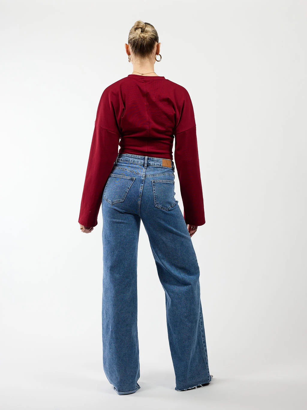 Sassy | Super Wide Leg Jeans | Destroyed | Stretch | Donkerblauw | Tall - Image 6
