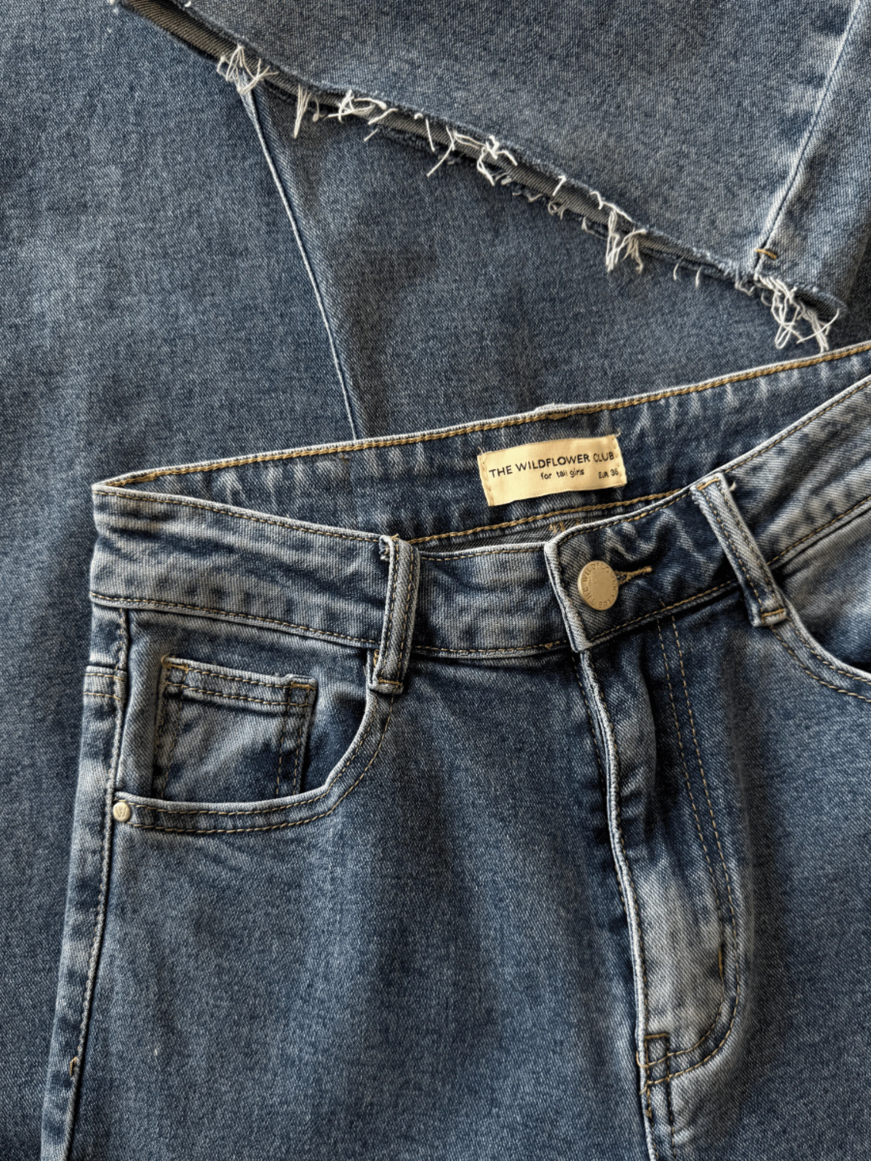 Sassy | Super Wide Leg Jeans | Destroyed | Stretch | Donkerblauw | Tall - Image 8