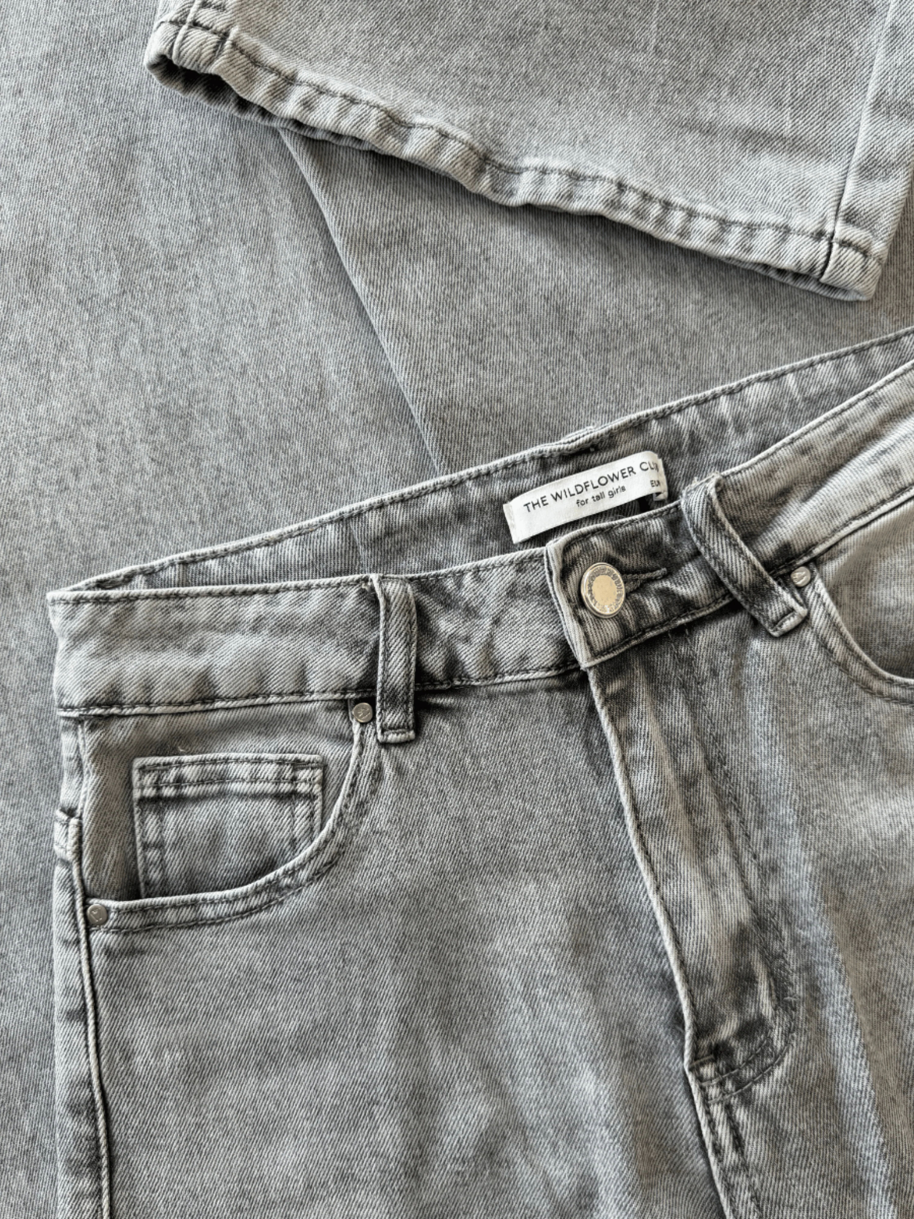 Sassy | Super Wide Leg Jeans | Stretch | Washed Grey | Tall - Image 7