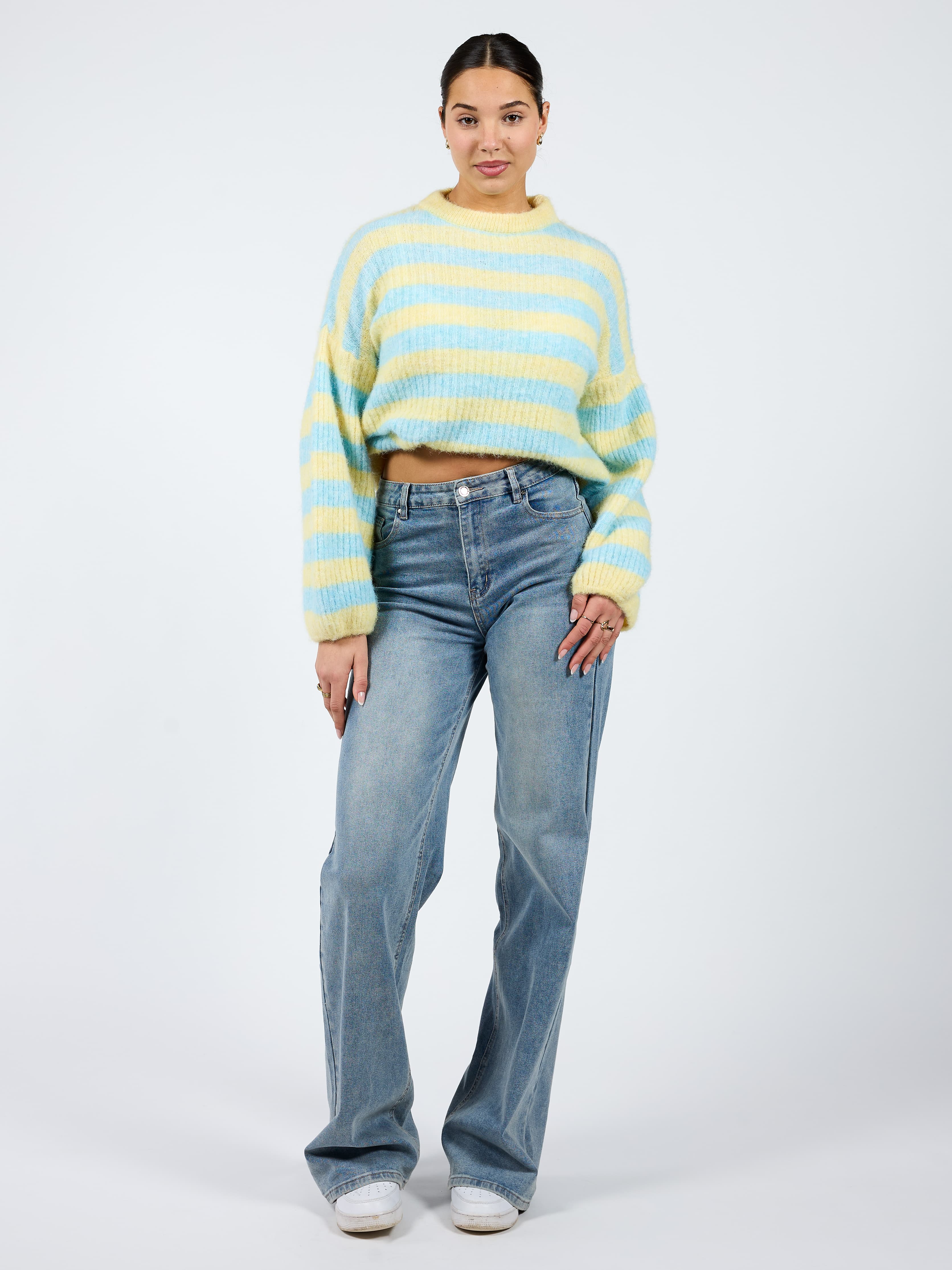Sassy | Super Wide Leg Jeans | Stretch | Vintage blue | Tall - Image 6