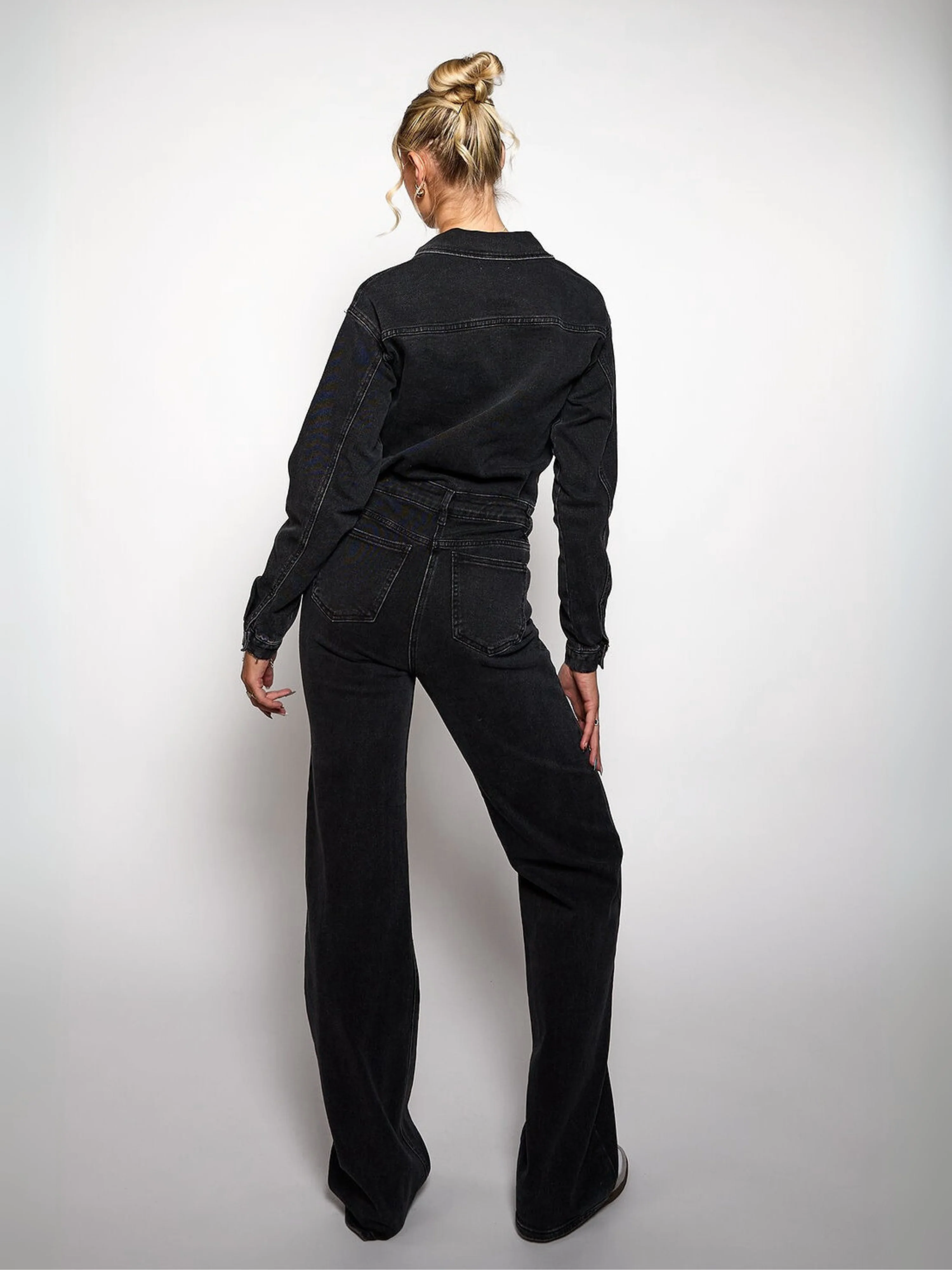 Zoë Denim Jumpsuit | Straight leg | Stretch | Donkergrijs | Tall - Image 7