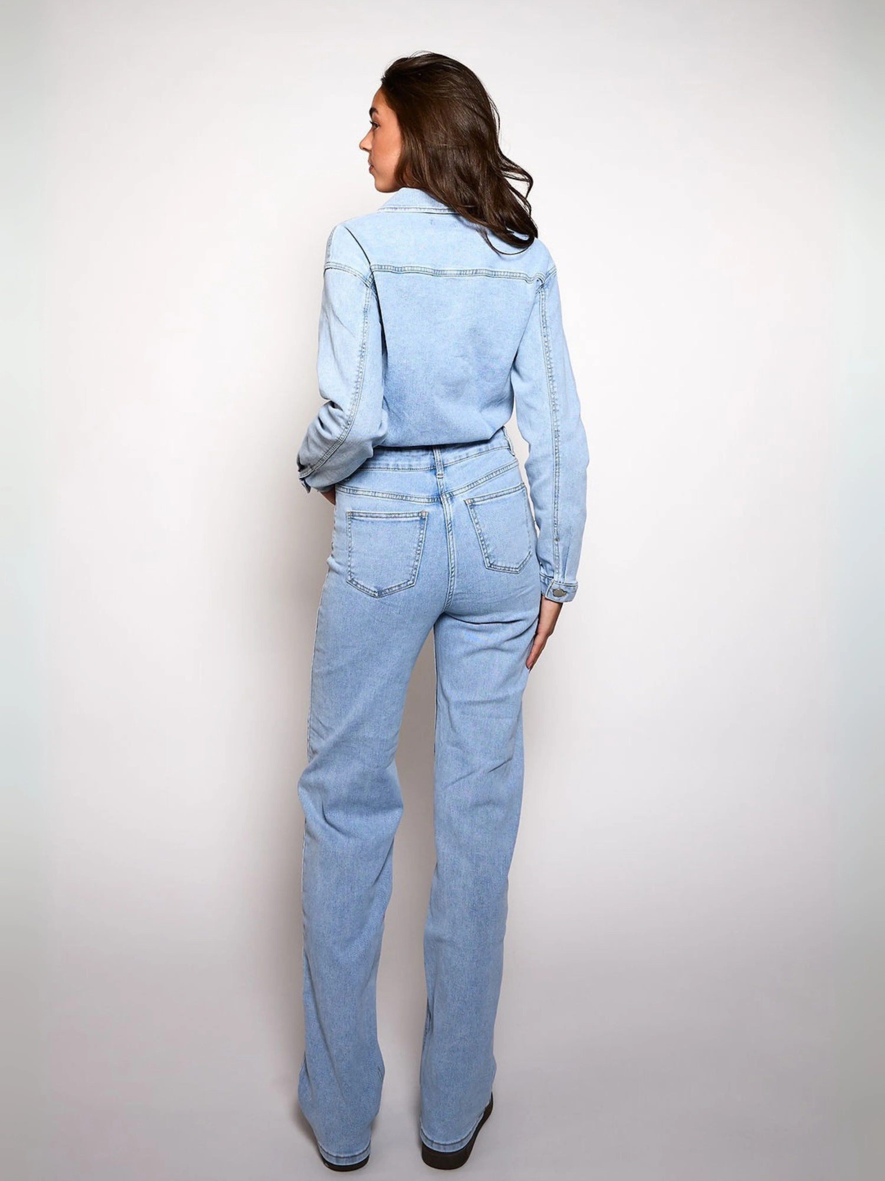 Zoë Denim Jumpsuit | Straight leg | Stretch | Blauw | Tall - Image 6