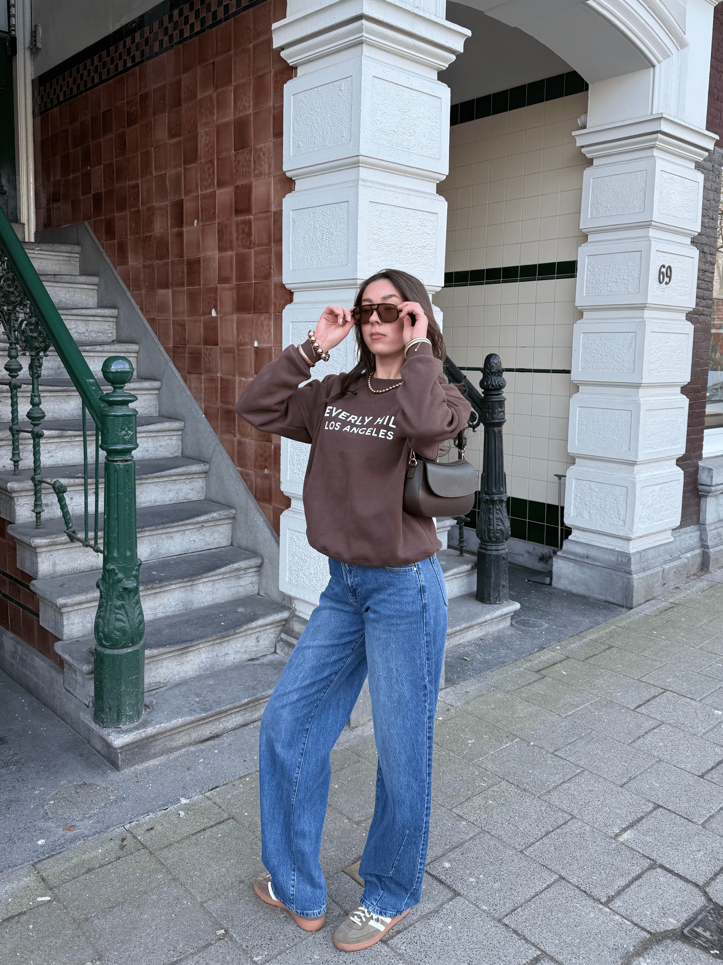 Zoey Barrel Jeans | Mid-waist | Ocean blue | Stretch | Tall - Image 8